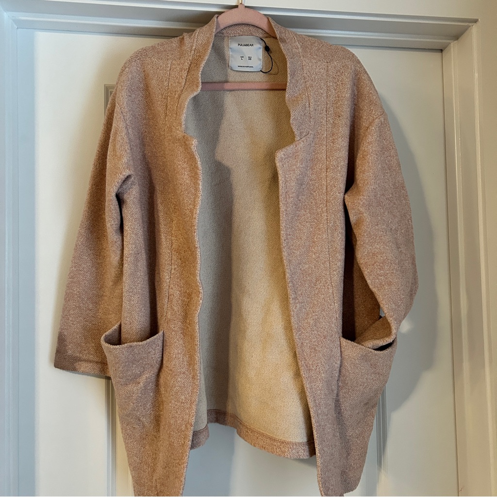 Pull & Bear Women’s Coat Jacket Pink Us M/L Has Some Stains